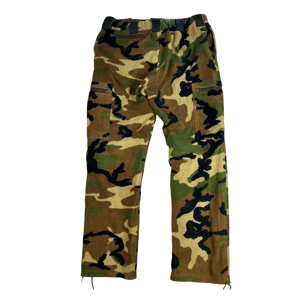 Remington Gore-Tex Fleece Camo Pants Mens Large Woodland Camouflage Hunting USA